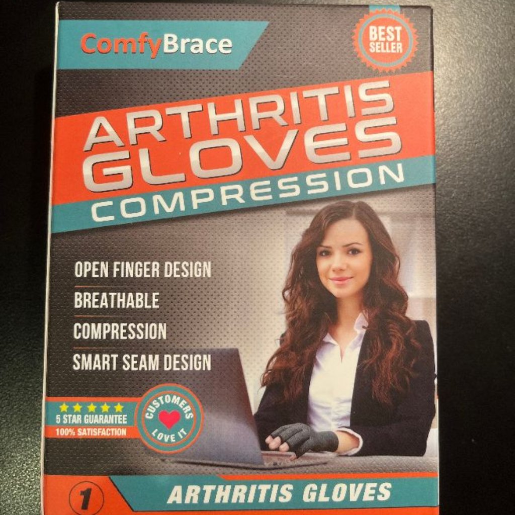 New Comfybrace Arthritis Compression Gloves In Original Box - Size M